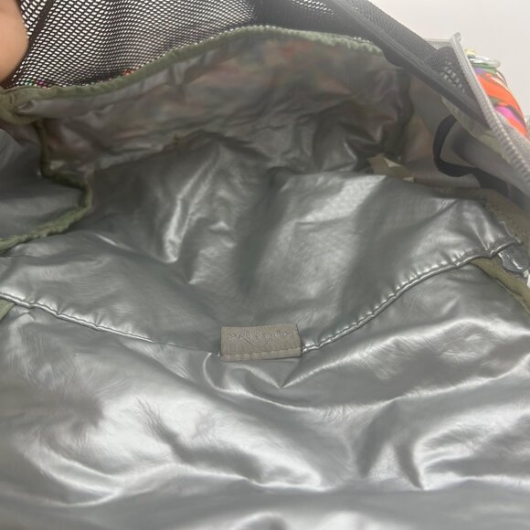 Kipling Multicolor Printed Crossbody Bag With Adjustable Grey Strap & Zipper Poc - Picture 10 of 12